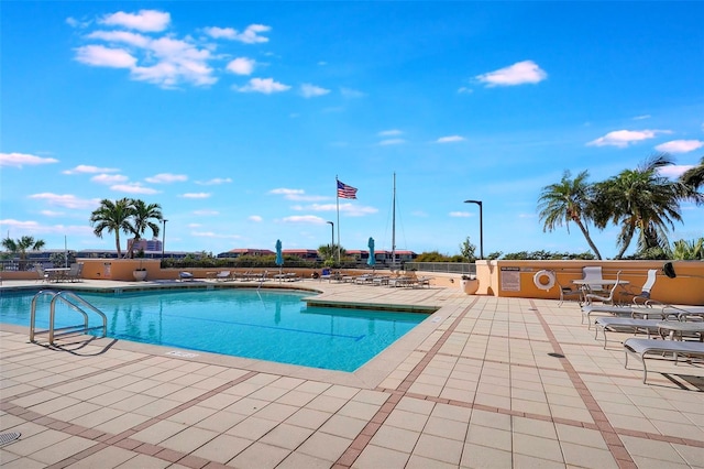 view of pool with a patio area