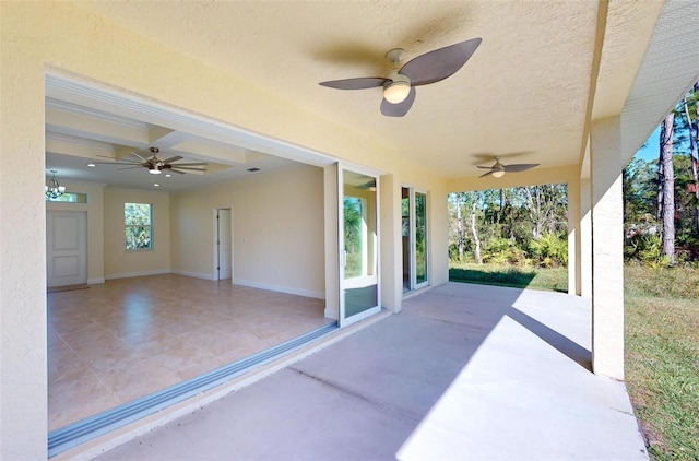 view of patio / terrace with ceiling fan