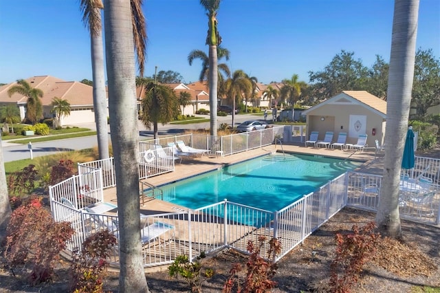 view of pool with a patio area