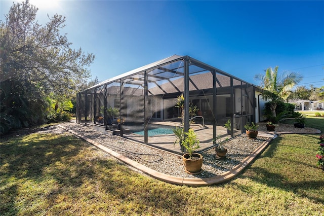 exterior space featuring a lanai and a patio