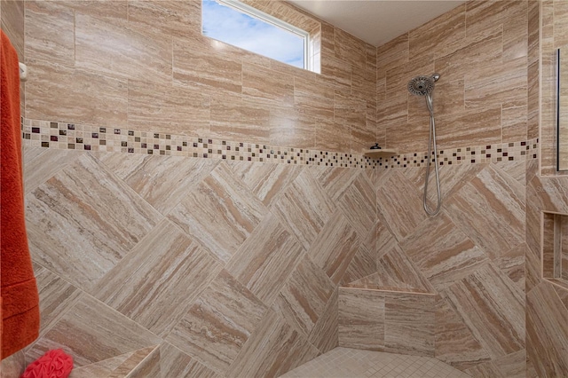 details with tiled shower