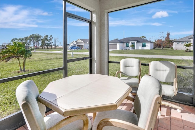 view of sunroom