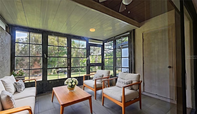 2000 Forrest Nelson Blvd Unit C8, Port Charlotte, FL 33952 - sunroom / solarium with an outdoor living space and a ceiling fan