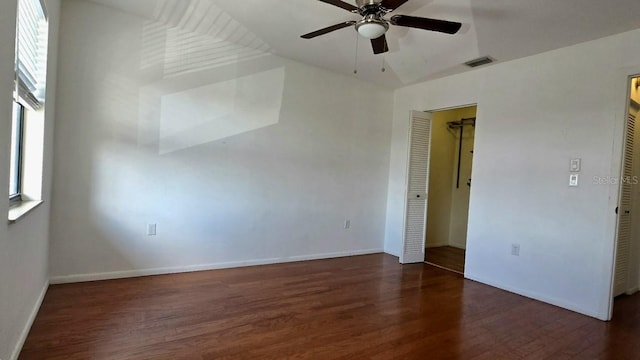 2000 Forrest Nelson Blvd Unit C8, Port Charlotte, FL 33952 - unfurnished room with ceiling fan, wood finished floors, and baseboards
