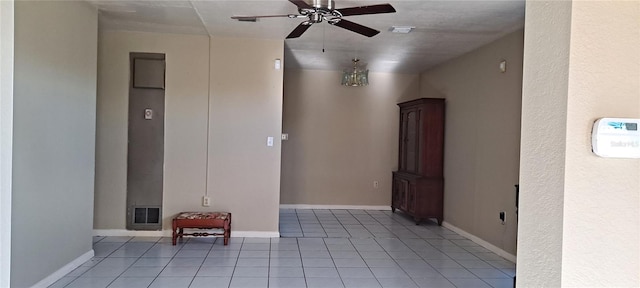 interior space with light tile patterned floors