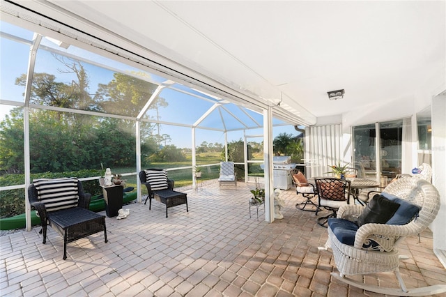 view of sunroom