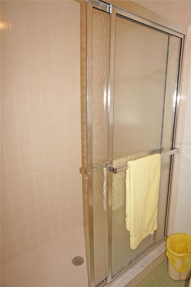 bathroom with an enclosed shower