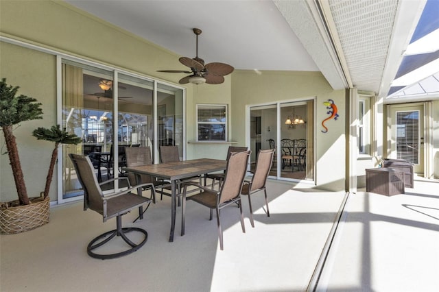 view of patio / terrace featuring ceiling fan