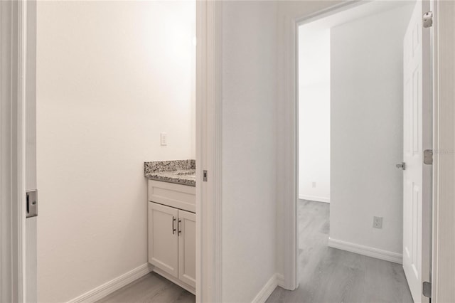 interior space with light wood-type flooring