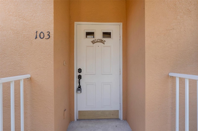 view of doorway to property