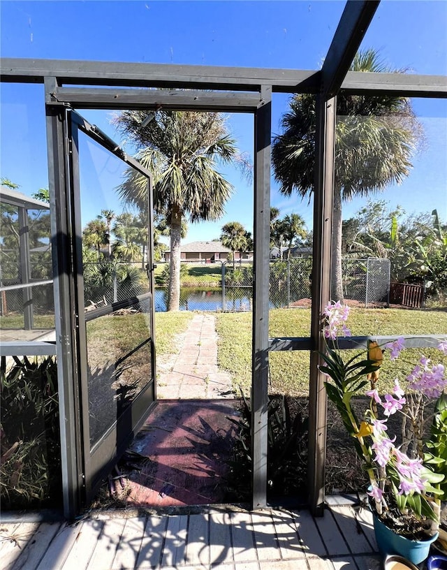 1196 Hinton St, Port Charlotte, FL 33952 - sunroom with a water view