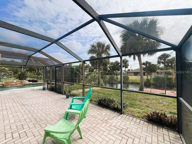 1196 Hinton St, Port Charlotte, FL 33952 - unfurnished sunroom with a water view