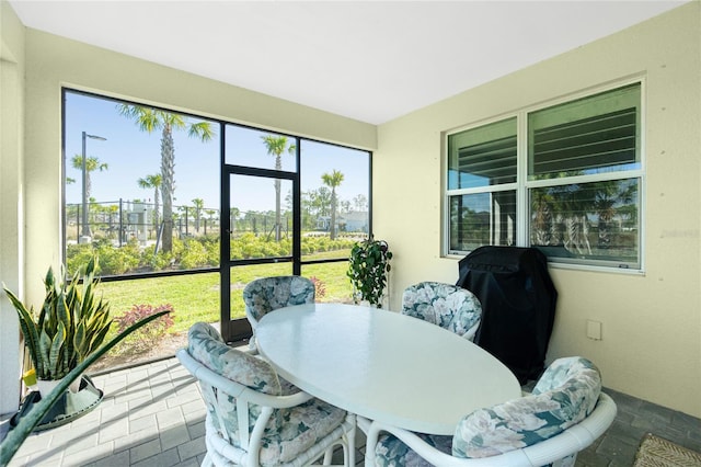 view of sunroom / solarium