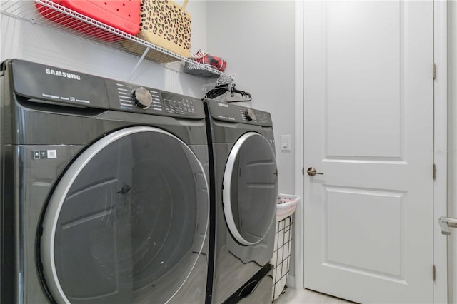 laundry area with washer and dryer