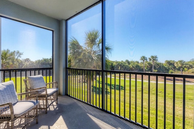 view of sunroom