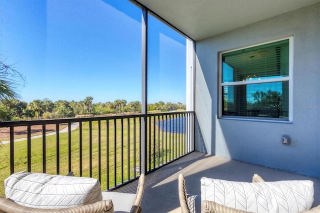 view of sunroom