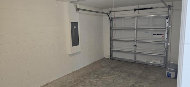 garage featuring electric panel