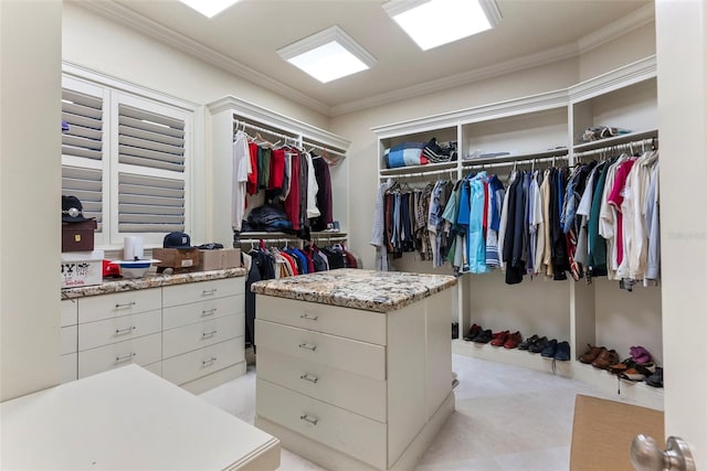 view of walk in closet