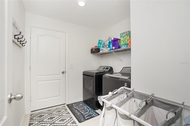 laundry room featuring independent washer and dryer