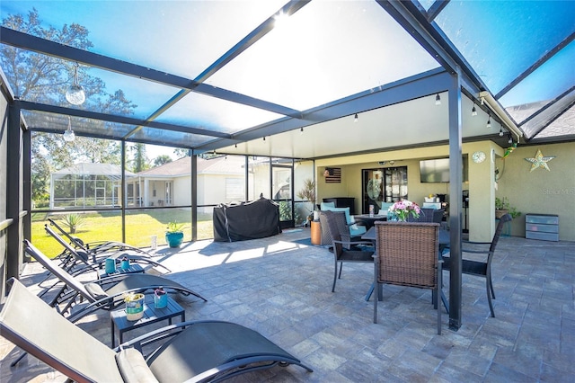 view of sunroom