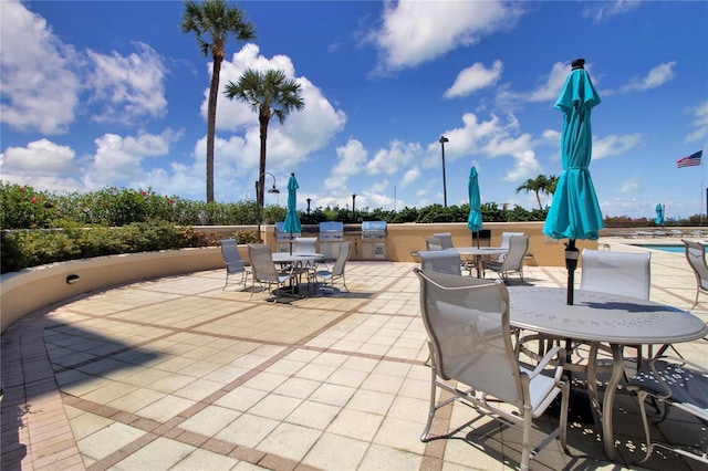 view of patio / terrace with area for grilling