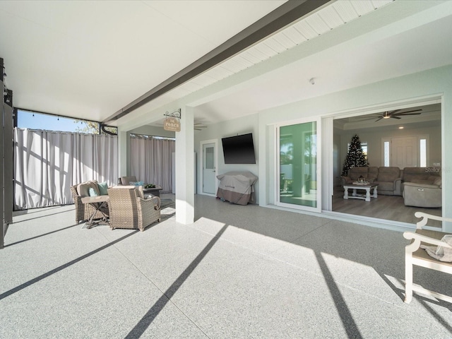 view of patio featuring outdoor lounge area