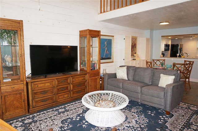 living room featuring hardwood / wood-style flooring