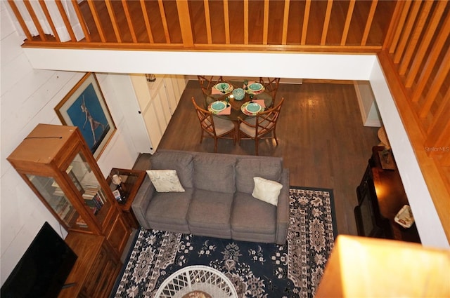 living room featuring wood-type flooring