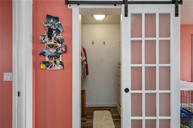 bathroom featuring wood-type flooring