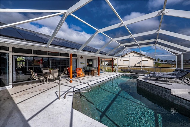 view of pool with a patio area