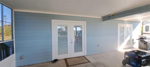 sunroom / solarium with french doors