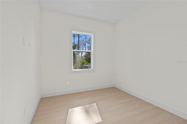 empty room featuring light hardwood / wood-style flooring