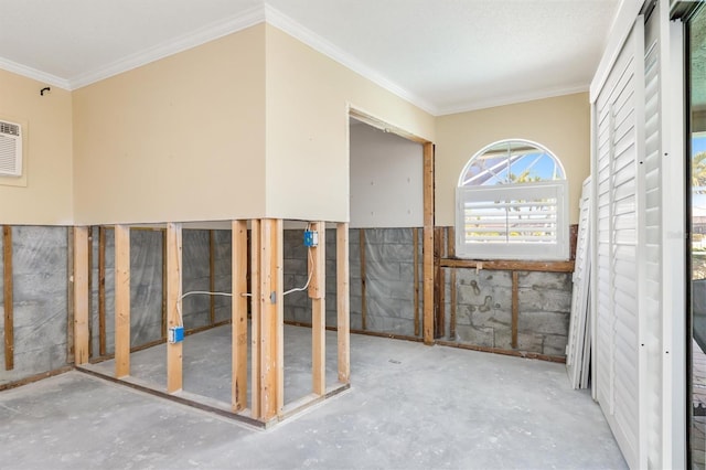 miscellaneous room featuring ornamental molding