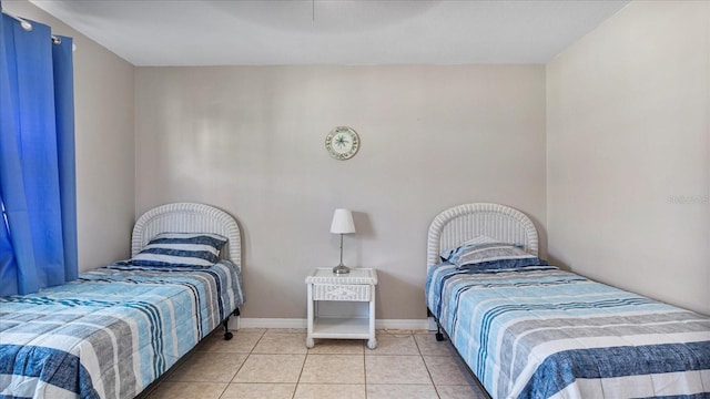 view of tiled bedroom