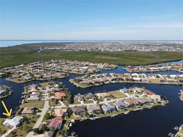 649 Maltese Dr, Punta Gorda, FL 33950 - aerial overview of property's location featuring nearby suburban area and a nearby body of water