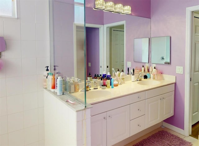 bathroom featuring vanity