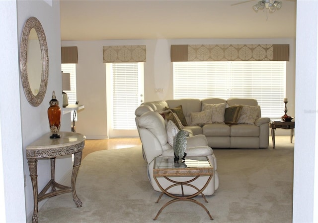 view of carpeted living room