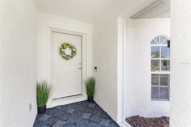 view of doorway to property