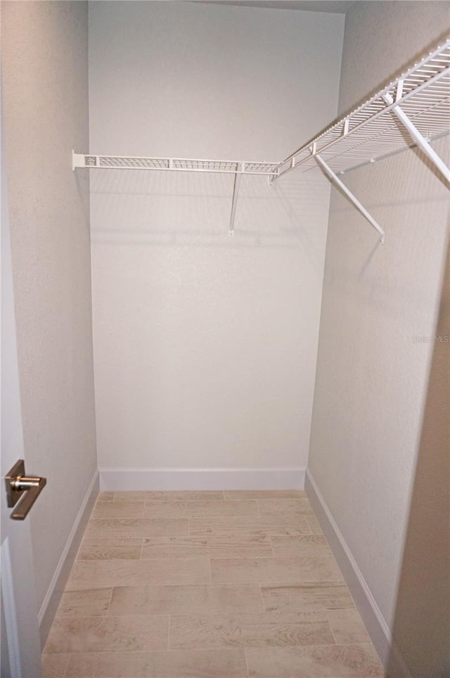 spacious closet with wood-type flooring