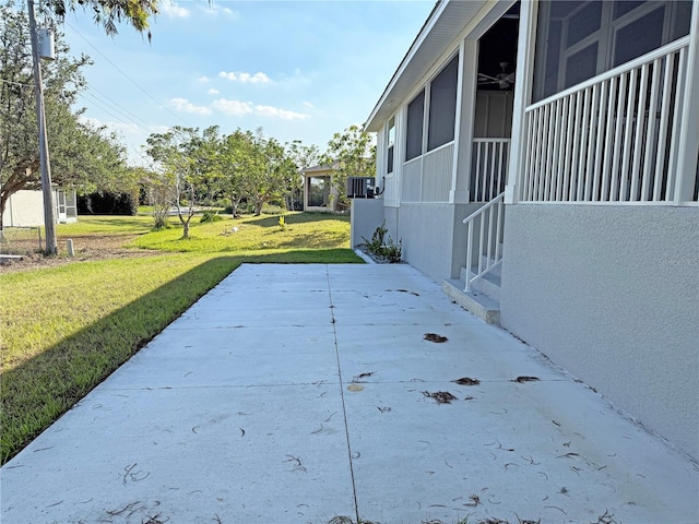 exterior space featuring a sunroom