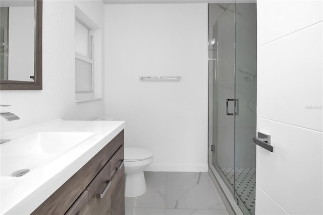 3004 Banyan Way, Punta Gorda, FL 33950 - full bath featuring vanity, marble look tiles, and a stall shower