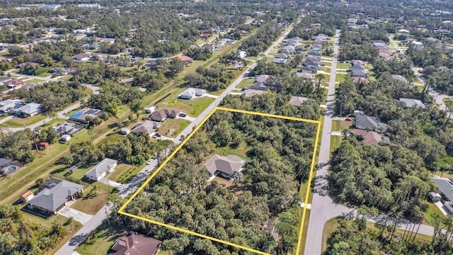 1811 Music Ln, North Port, FL 34286 - aerial view of residential area featuring property boundaries highlighted