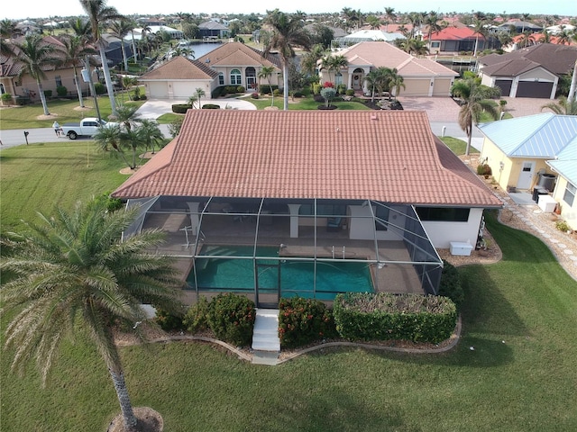 bird's eye view featuring a residential view