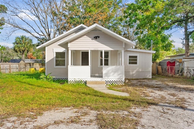 bungalow-style home with covered porch