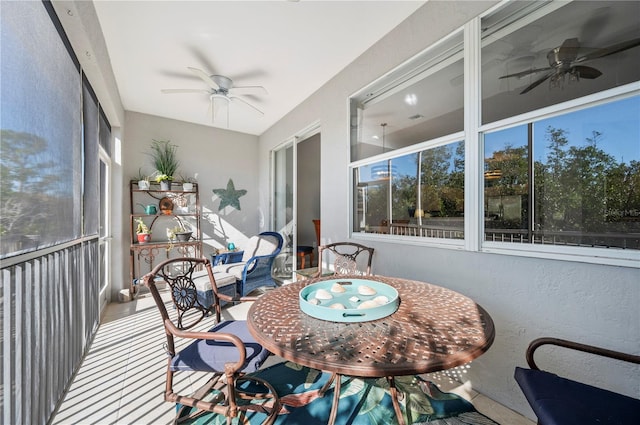 view of sunroom / solarium