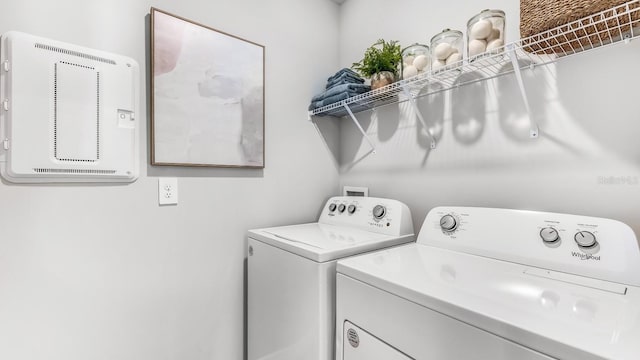 laundry area with washer and dryer