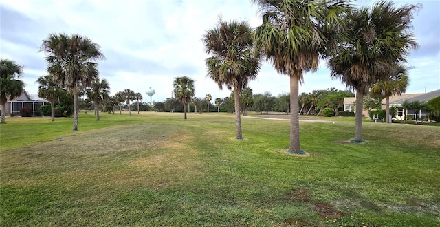 view of community featuring a yard