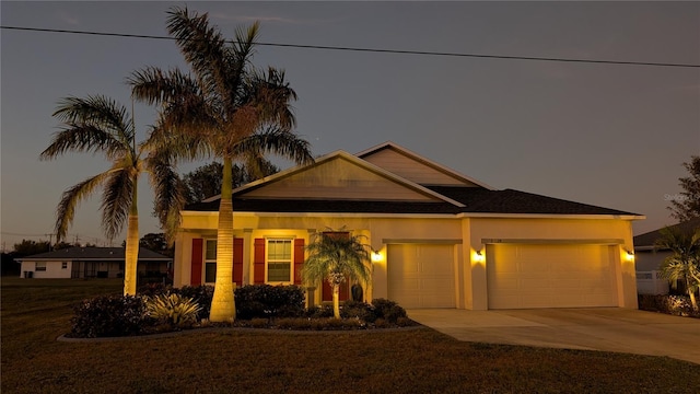 view of front of home featuring a garage