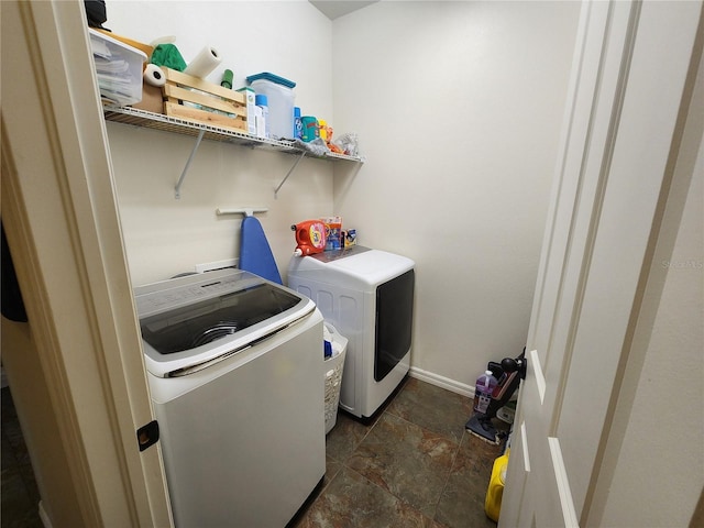 laundry room with separate washer and dryer