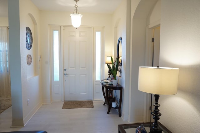 entryway featuring light hardwood / wood-style floors